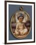 A Portrait Miniature of the Sahibzada, Eldest Son of the Nawab of Oudh, Wearing a Blue Nawabi…-Ozias Humphry-Framed Giclee Print