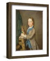 A Portrait of a Boy with a Pet Squirrel, 18th century-Joseph Highmore-Framed Giclee Print