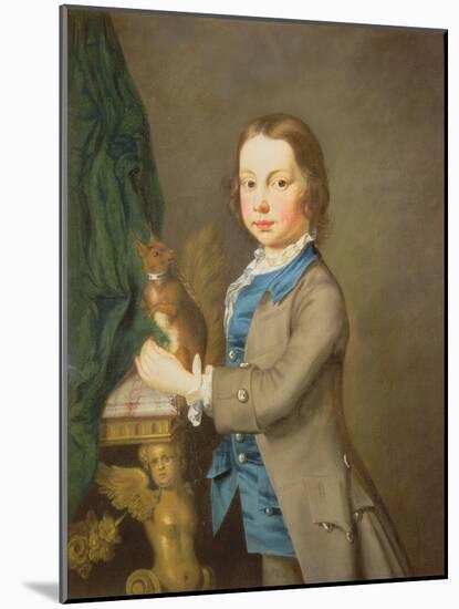 A Portrait of a Boy with a Pet Squirrel, 18th century-Joseph Highmore-Mounted Giclee Print