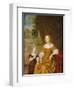 A Portrait of a Lady, Seated by a Table, with Her Daughter, 1686-Pieter van Slingelandt-Framed Giclee Print