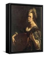 A Portrait of a Woman playing the Lute, possibly a Self-Portrait of the Artist, c.1615-Artemisia Gentileschi-Framed Stretched Canvas