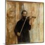 A Portrait of Achille Lerminiaux Playing the Violin, 1885-Fernand Khnopff-Mounted Giclee Print