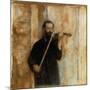 A Portrait of Achille Lerminiaux Playing the Violin, 1885-Fernand Khnopff-Mounted Giclee Print