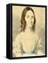 A Portrait of Christina Georgina Rossetti (1830-1894), 1839-40 (Pencil and W/C on Card)-Filippo Pistrucci-Framed Stretched Canvas