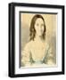 A Portrait of Christina Georgina Rossetti (1830-1894), 1839-40 (Pencil and W/C on Card)-Filippo Pistrucci-Framed Giclee Print