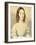 A Portrait of Christina Georgina Rossetti (1830-1894), 1839-40 (Pencil and W/C on Card)-Filippo Pistrucci-Framed Giclee Print