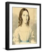 A Portrait of Christina Georgina Rossetti (1830-1894), 1839-40 (Pencil and W/C on Card)-Filippo Pistrucci-Framed Giclee Print