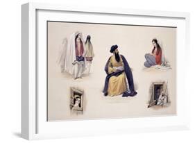 A Portrait of His Majesty Shah-Soojah-Ool-Moolk, from "Sketches in Afghaunistan"-James Atkinson-Framed Giclee Print