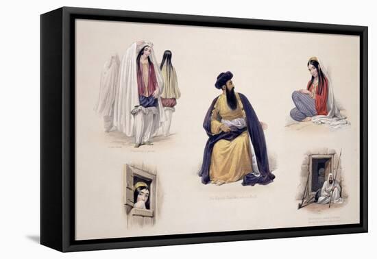 A Portrait of His Majesty Shah-Soojah-Ool-Moolk, from "Sketches in Afghaunistan"-James Atkinson-Framed Stretched Canvas