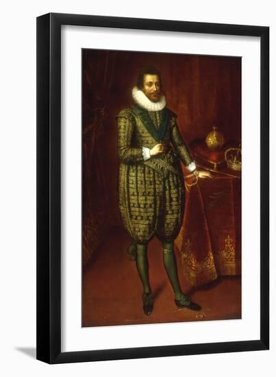 A Portrait of James I of England and VI of Scotland-Paul van Somer-Framed Premium Giclee Print