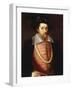 A Portrait of James I of England, VI of Scottland-John De Critz-Framed Giclee Print