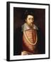 A Portrait of James I of England, VI of Scottland-John De Critz-Framed Giclee Print