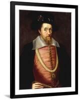 A Portrait of James I of England, VI of Scottland-John De Critz-Framed Giclee Print