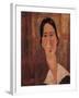 A Portrait of Jeanne Hebuterne-Amedeo Modigliani-Framed Giclee Print