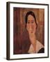 A Portrait of Jeanne Hebuterne-Amedeo Modigliani-Framed Giclee Print