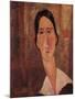 A Portrait of Jeanne Hebuterne-Amedeo Modigliani-Mounted Giclee Print