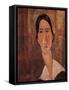 A Portrait of Jeanne Hebuterne-Amedeo Modigliani-Framed Stretched Canvas