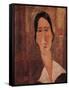 A Portrait of Jeanne Hebuterne-Amedeo Modigliani-Framed Stretched Canvas