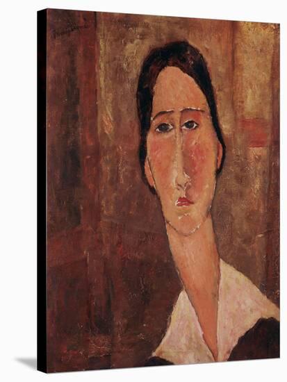 A Portrait of Jeanne Hebuterne-Amedeo Modigliani-Stretched Canvas