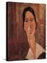 A Portrait of Jeanne Hebuterne-Amedeo Modigliani-Stretched Canvas