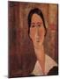 A Portrait of Jeanne Hebuterne-Amedeo Modigliani-Mounted Giclee Print