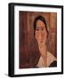 A Portrait of Jeanne Hebuterne-Amedeo Modigliani-Framed Giclee Print