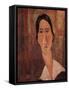 A Portrait of Jeanne Hebuterne-Amedeo Modigliani-Framed Stretched Canvas