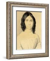 A Portrait of Maria Francesca Rossetti (1827-1876), 1839-40 (Pencil and W/C on Card)-Filippo Pistrucci-Framed Giclee Print