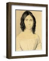 A Portrait of Maria Francesca Rossetti (1827-1876), 1839-40 (Pencil and W/C on Card)-Filippo Pistrucci-Framed Giclee Print