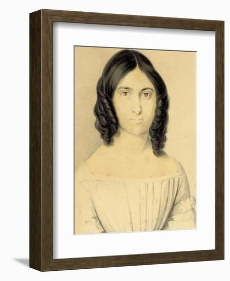 A Portrait of Maria Francesca Rossetti (1827-1876), 1839-40 (Pencil and W/C on Card)-Filippo Pistrucci-Framed Giclee Print