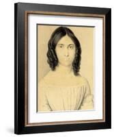 A Portrait of Maria Francesca Rossetti (1827-1876), 1839-40 (Pencil and W/C on Card)-Filippo Pistrucci-Framed Giclee Print