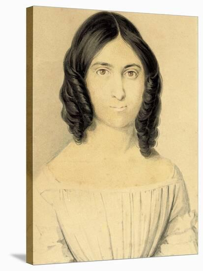 A Portrait of Maria Francesca Rossetti (1827-1876), 1839-40 (Pencil and W/C on Card)-Filippo Pistrucci-Stretched Canvas