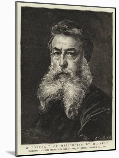 A Portrait of Meissonier by Himself-Jean-Louis Ernest Meissonier-Mounted Giclee Print