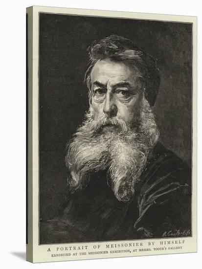 A Portrait of Meissonier by Himself-Jean-Louis Ernest Meissonier-Stretched Canvas