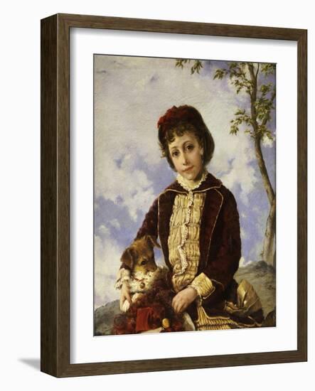 A Portrait of Nina-Francisco Oller-Framed Giclee Print