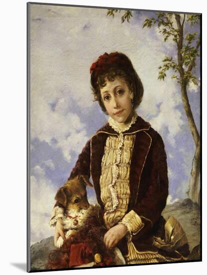 A Portrait of Nina-Francisco Oller-Mounted Giclee Print