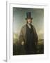 A Portrait of Robert Baird of Auchmedden, in a Grey Coat, Black Suit and a Top Hat-John Watson Gordon-Framed Giclee Print