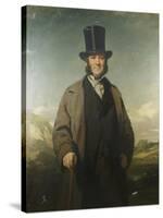 A Portrait of Robert Baird of Auchmedden, in a Grey Coat, Black Suit and a Top Hat-John Watson Gordon-Stretched Canvas