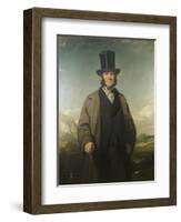 A Portrait of Robert Baird of Auchmedden, in a Grey Coat, Black Suit and a Top Hat-John Watson Gordon-Framed Giclee Print