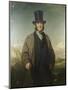 A Portrait of Robert Baird of Auchmedden, in a Grey Coat, Black Suit and a Top Hat-John Watson Gordon-Mounted Giclee Print