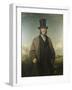 A Portrait of Robert Baird of Auchmedden, in a Grey Coat, Black Suit and a Top Hat-John Watson Gordon-Framed Giclee Print