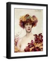 A Portrait of Sarah Bernhardt-Louise Abbema-Framed Giclee Print