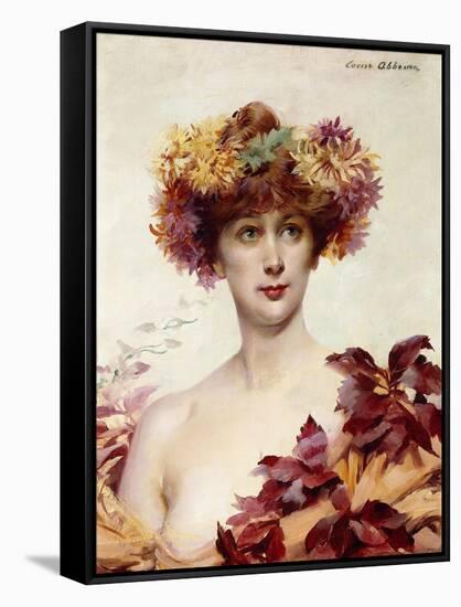 A Portrait of Sarah Bernhardt-Louise Abbema-Framed Stretched Canvas