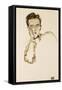 A Portrait of the Art Dealer Paul Wengraf, 1917-Egon Schiele-Framed Stretched Canvas