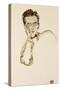 A Portrait of the Art Dealer Paul Wengraf, 1917-Egon Schiele-Stretched Canvas