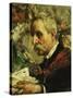 A Portrait of the Artist's Father-Antonio Mancini-Stretched Canvas