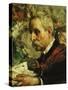 A Portrait of the Artist's Father-Antonio Mancini-Stretched Canvas