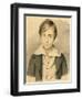 A Portrait of William Michael Rossetti (1829-1919), 1839-40 (Pencil and W/C on Card)-Filippo Pistrucci-Framed Giclee Print