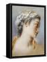A Portrait Study of a Young Girl in Profile to the Right-Jacques Andre Portail-Framed Stretched Canvas