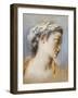 A Portrait Study of a Young Girl in Profile to the Right-Jacques Andre Portail-Framed Giclee Print